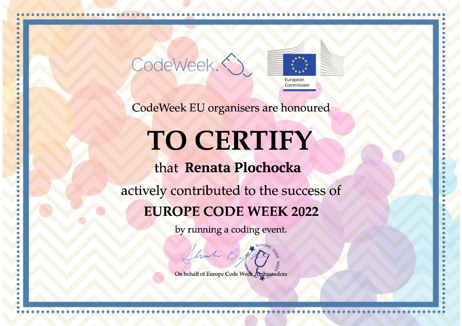 Certyfikat Europejski Tydzień Kodowania